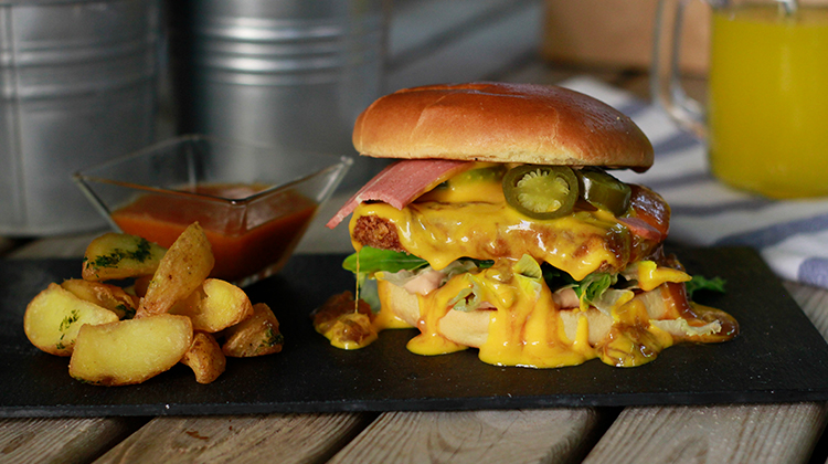 sabrosa hamburguesa vegana en Valencia