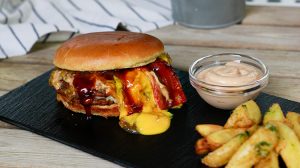 Vegan Smash Cheese Bacon