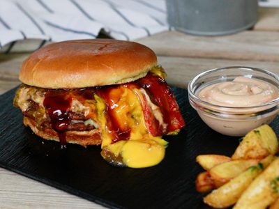 Vegan Smash Cheese Bacon